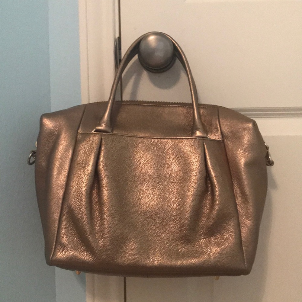 Elaine Turner Medium Gold Satchel Purse - Picture 2 of 10